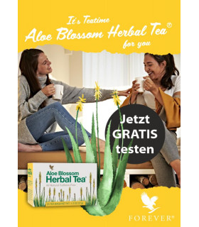 Produkttestkarte ALOE BLOSSOM HERBAL TEA