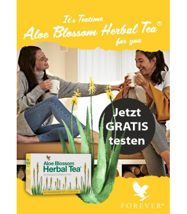 Produkttestkarte ALOE BLOSSOM HERBAL TEA