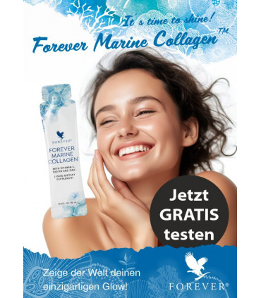 Produkttestkarte Forever Marine Collagen