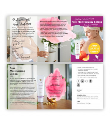 Produktmusterkarte ALOE MOISTURIZING LOTION
