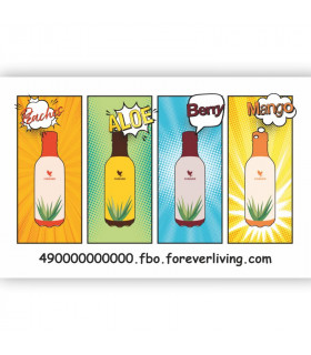 Aloe Gel Pop Art - Visitenkarte