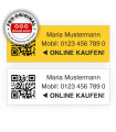 Produktetiketten QR-Code
