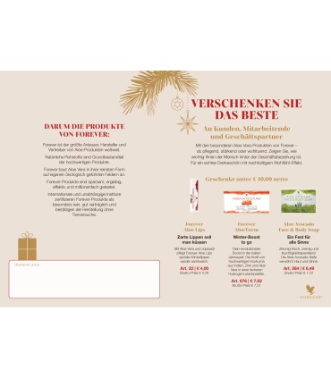 FOREVER-Firmenkundenflyer Weihnachten '26