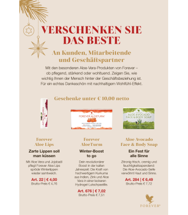 FOREVER-Firmenkundenflyer Weihnachten '26