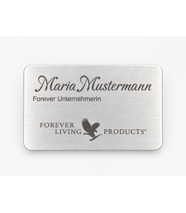 Forever Edelstahl-Namensschild mit Magnet – personalisiert